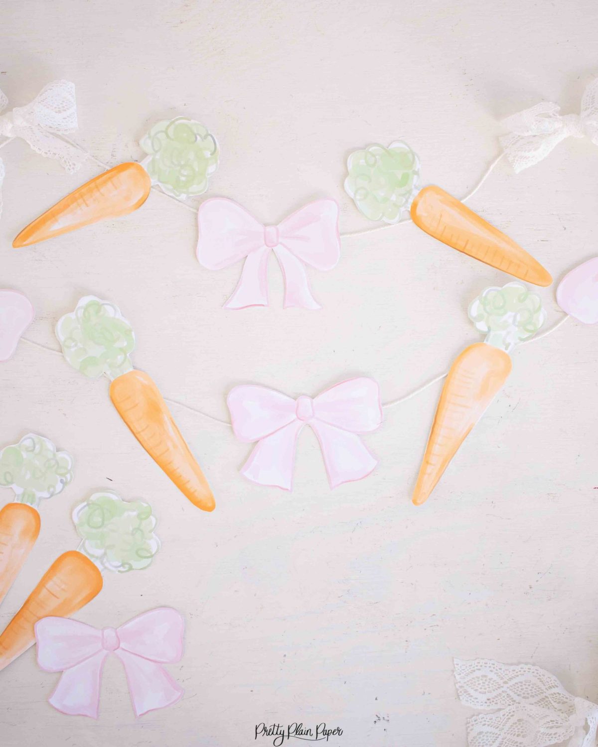 Watercolor Carrot Banner by Pretty Plain Paper