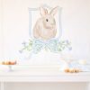 Watercolor Blue Bunny Birthday Party Backdrop by Pretty Plain Paper for a Some Bunny is One Birthday Party or a Bunny Birthday Theme