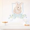 Watercolor Blue Bunny Birthday Party Backdrop by Pretty Plain Paper for a Some Bunny is One Birthday Party or a Bunny Birthday Theme
