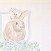 Watercolor Blue Bunny Birthday Party Backdrop by Pretty Plain Paper for a Some Bunny is One Birthday Party or a Bunny Birthday Theme