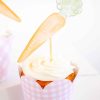 Watercolor Carrot Cupcake Toppers for a Bunny Birthday Party