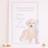 Snips and Snails Welcome Sign for a Snips and Snails and Puppy Dog Tails Puppy Dog Birthday by Pretty Plain Paper