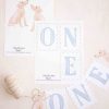 Watercolor Blue ONE Highchair Banner by Pretty Plain Paper