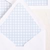 Blue Gingham Envelope Liner by Pretty Plain Paper