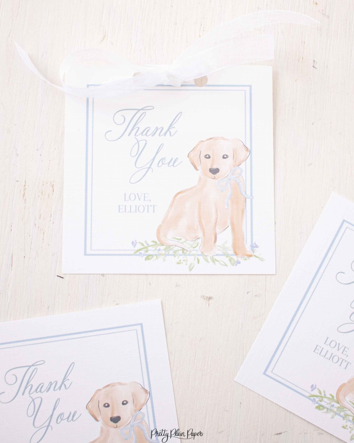 Snips and Snails Favor Tag for a Puppy Dog Birthday by Pretty Plain Paper