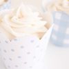 Blue Gingham and Polka Dot Cupcake Wrappers by Pretty Plain Paper