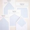 Blue Gingham Envelope Liner by Pretty Plain Paper