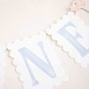 Watercolor Blue ONE Highchair Banner by Pretty Plain Paper
