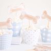 Puppy Dog Bone Cupcake Toppers for a Snips and Snails and Puppy Dog Tails Birthday by Pretty Plain Paper