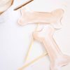 Puppy Dog Bone Cupcake Toppers for a Snips and Snails and Puppy Dog Tails Birthday by Pretty Plain Paper