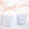 Puppy Dog Bone Cupcake Toppers for a Snips and Snails and Puppy Dog Tails Birthday by Pretty Plain Paper