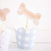 Puppy Dog Bone Cupcake Toppers for a Snips and Snails and Puppy Dog Tails Birthday by Pretty Plain Paper