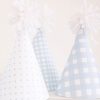 Blue Gingham Pattern Party Hats & Blue Polka Dots Party Hats by Pretty Plain Paper