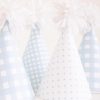Blue Gingham Pattern Party Hats & Blue Polka Dots Party Hats by Pretty Plain Paper
