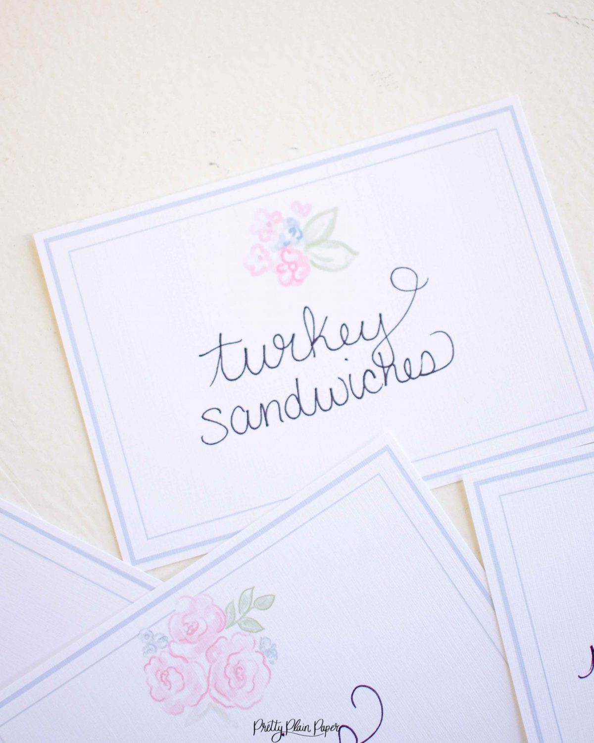 Pink Floral Food and Beverage Labels by Pretty Plain Paper