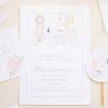 Watercolor Nursery Rhyme Invitation by Pretty Plain Paper for a Mother Goose Birthday Party OR Baby Shower
