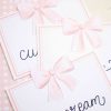 Watercolor Pink Bow Birthday Party, Invitation and Backdrop and Matching Party Decor by Pretty Plain Paper