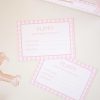 Adopt a Puppy Certificate for a Pink Gingham Puppy Party Favor or Party Activity by Pretty Plain Paper; A Watercolor Pink Puppy Party Set
