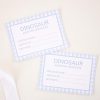 Adopt a Dinosaur Certificate for a Unicorn Party Favor or Party Activity by Pretty Plain Paper; A Watercolor Unicorn & Dinosaur Party Set