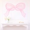 Watercolor Pink Bow Party Backdrop by Pretty Plain Paper for a Pink Bow Birthday or a Pink Bow Baby Shower