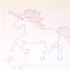 Watercolor Pink Unicorn Party Backdrop by Pretty Plain Paper for a Pink Unicorn Birthday or a Pink Unicorn Baby Shower