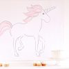Watercolor Pink Unicorn Party Backdrop by Pretty Plain Paper for a Pink Unicorn Birthday or a Pink Unicorn Baby Shower