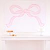 Watercolor Pink Bow Party Backdrop by Pretty Plain Paper for a Pink Bow Birthday or a Pink Bow Baby Shower