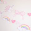 Watercolor Unicorns, Rainbows and Bows Birthday Party Banner by Pretty Plain Paper