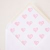 Pink Hearts Envelope Liner by Pretty Plain Pape