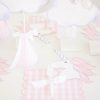 Pink Gingham Party Hats Template and Pink Stripe Party Hats Template by Pretty Plain Paper People