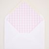 Pink Gingham Envelope Liner by Pretty Plain Paper