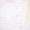 Watercolor Unicorn Thank You Note Card Printable Stationery for a Pink Unicorn Birthday Party by Pretty Plain Paper