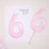 Watercolor Pink 6 Cake Topper by Pretty Plain Paper for a Sixth Birthday Party