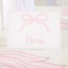 Watercolor Pink Bow Place Cards by Pretty Plain Paper for a Pink Bow Birthday or Pink Bow Baby Shower