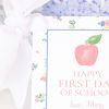 Watercolor Floral and Apple Back to School Treat or Gift Tag by Pretty Plain Paper