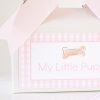 Adopt a Puppy Printable Adoption Boxes Labels for a Pink Puppy Party Favor or Party Activity by Pretty Plain Paper; A Watercolor Pink Puppy Party Set