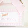 Adopt a Puppy Printable Adoption Boxes Labels for a Pink Puppy Party Favor or Party Activity by Pretty Plain Paper; A Watercolor Pink Puppy Party Set