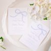 Watercolor Simple Blue Bow Bridal Shower Invitation by Pretty Plain Paper for a Simple Bow Bridal Shower Party