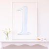 Watercolor Blue 1 Backdrop for a Blue and White Birthday by Pretty Plain Paper