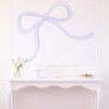 Watercolor Blue Bow Backdrop for a Blue Bow Birthday Party, Baby Shower, or Bridal Shower by Pretty Plain Paper