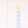 Watercolor Blue Candle Backdrop for a Blue and White Birthday by Pretty Plain Paper