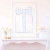 Watercolor Blue Gingham Gift Backdrop for a Blue and White Gingham Birthday by Pretty Plain Paper
