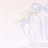 Monogram Blue Floral Crest Backdrop by Pretty Plain Paper for a Traditional Monogram Floral Crest Birthday Party or Baby Shower