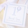 Watercolor ONE Birthday Favor Tag by Pretty Plain Paper for a Simple, Classic, Traditional First Birthday Party for a Boy