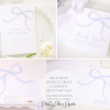 Watercolor Blue Bow Party Set by Pretty Plain Paper for Pretty Blue Bow Birthday or Shower
