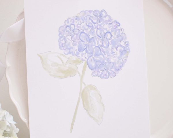 Watercolor Hydrangea Print by Pretty Plain Paper