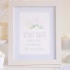 Blue Gingham 8x10 Sign by Pretty Plain Paper for a Blue Gingham Birthday Party, Baby Shower, or Bridal Shower