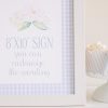Blue Gingham 8x10 Sign by Pretty Plain Paper for a Blue Gingham Birthday Party, Baby Shower, or Bridal Shower