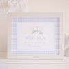 Blue Gingham 8x10 Sign by Pretty Plain Paper for a Blue Gingham Birthday Party, Baby Shower, or Bridal Shower
