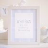 Blue Gingham 8x10 Sign by Pretty Plain Paper for a Blue Gingham Birthday Party, Baby Shower, or Bridal Shower